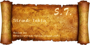 Straub Tekla névjegykártya